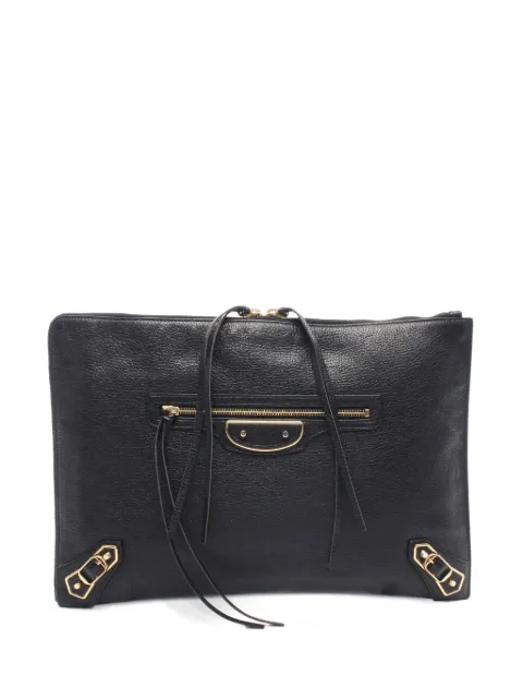 Balenciaga Pre-Owned 2010s Classic Metallic Edge clutch bag Black 1062665