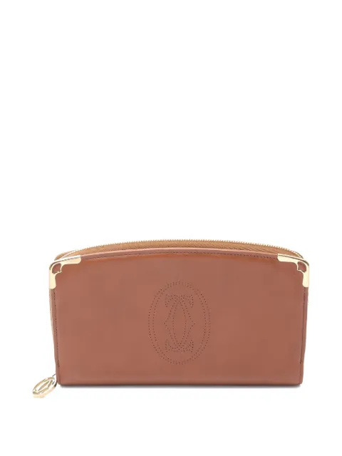 Cartier 2010s Marcello zip-up wallet Brown 1063100