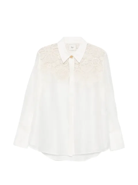 Aje Gia embroidered shirt Neutrals 26PF1241