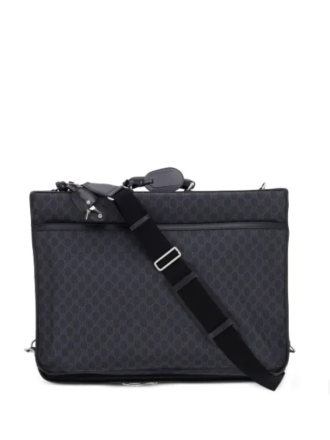 Gucci Pre-Owned Retro Interlocking G Garment Bag GG Coated Canvas travel bag Black FAVTYQNP92IJUPA2