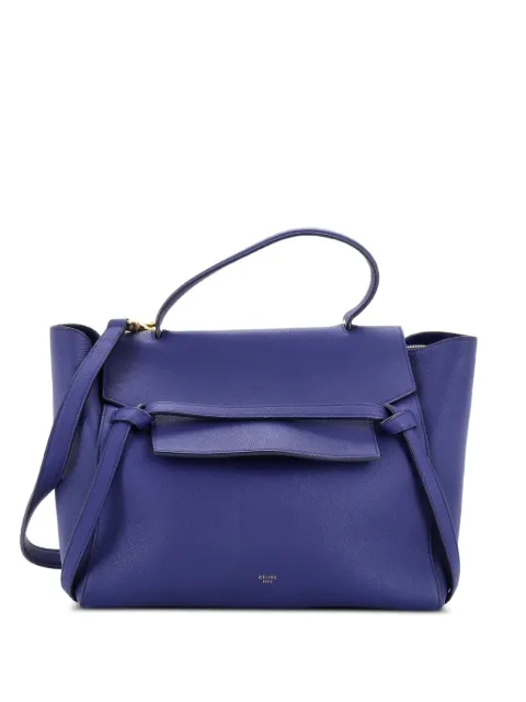 Celine Pre-Owned Belt Bag Textured Leather Mini shoulder bag Blue RDTU73X3QP3B6N7C