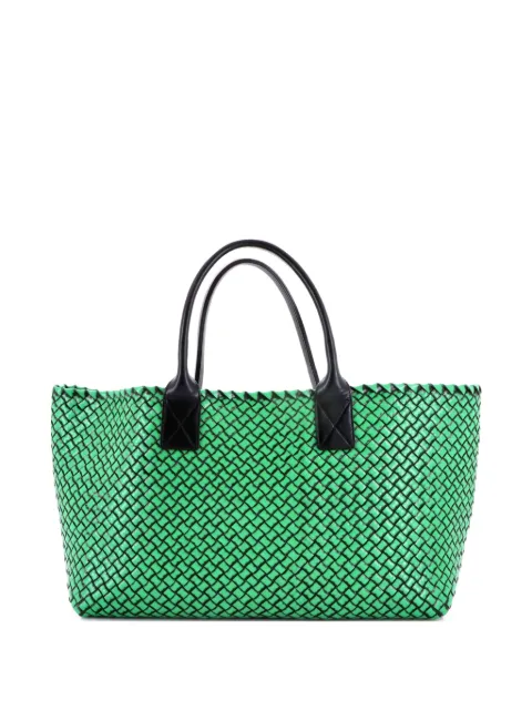 Bottega Veneta Pre-Owned Cabat Tote Intrecciato Brushed Calfskin Medium satchel Green APWG6EUMVX7VXRPB