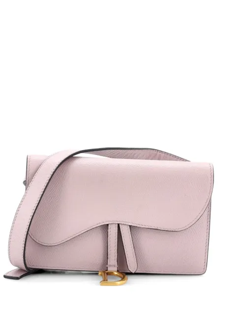 Christian Dior Pre-Owned Saddle Rectangular Leather belt bag Pink QIZZOGWH3TR6DW6U