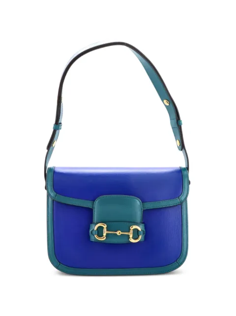 Gucci Pre-Owned Horsebit 1955 Leather Small shoulder bag Blue AA9SHXET4ZB8HOAB