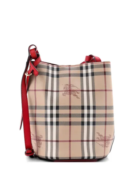 Burberry Pre-Owned Lorne Haymarket Coated Canvas Small bucket bag Neutrals 3YYSDVEJOEMOC84Y