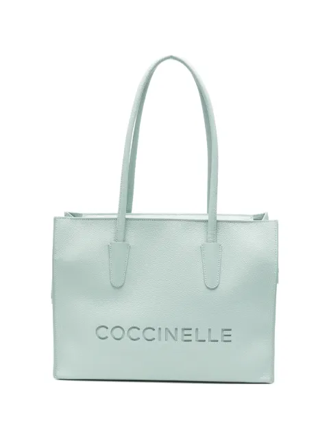 Coccinelle logo-embossed leather shoulder bag Blue E1UAK110201