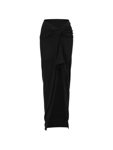 OUDE WAAG knot-detail draped skirt Black OW26SSSK23T2BL900