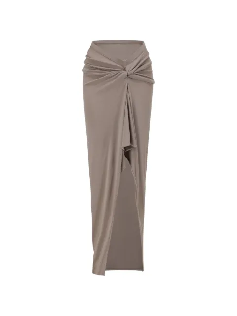 OUDE WAAG twist-detail draped skirt Neutrals OW26SSSK23T2GY830
