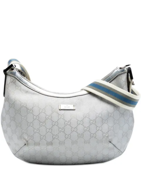 Gucci Pre-Owned 2016-2026 GG Imprime Web crossbody bag Silver 5HUYDRD2UY4RHJAG