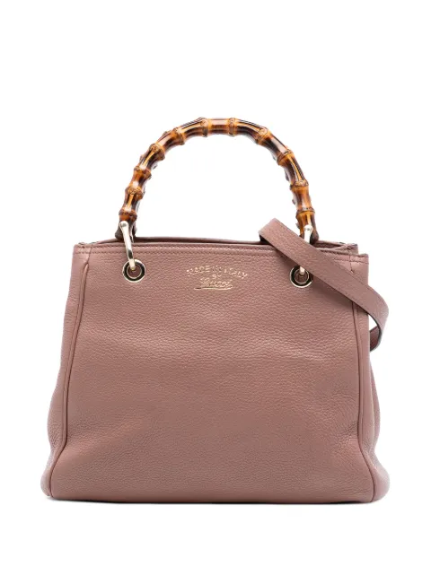 Gucci Pre-Owned 2016-2025 Small Calfskin Bamboo Shopper satchel Brown 3459RJDZVU7HTQ6P