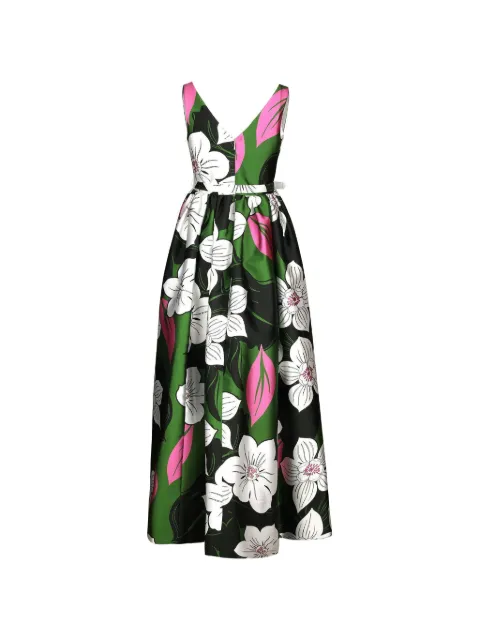 Borgo De Nor Isabella floral-print maxi dress Green ISABELLAOBSCURA