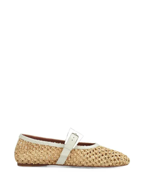 Paris Texas Sveva woven-raffia ballet flats Neutrals PX1638XS