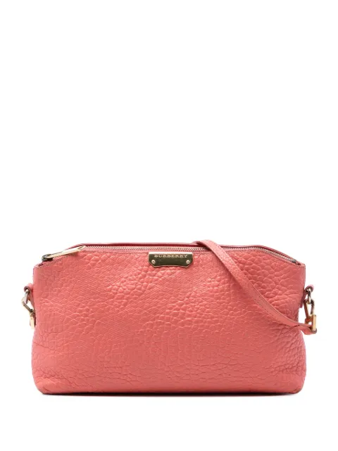 Burberry Pre-Owned 2000-2017 Small Grain Check Embossed Leather Chichester crossbody bag Pink VAHU29FBO7P11XGR