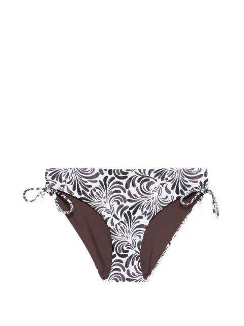 TWINSET botanical-print side-tie bikini bottoms White 261LMMG99