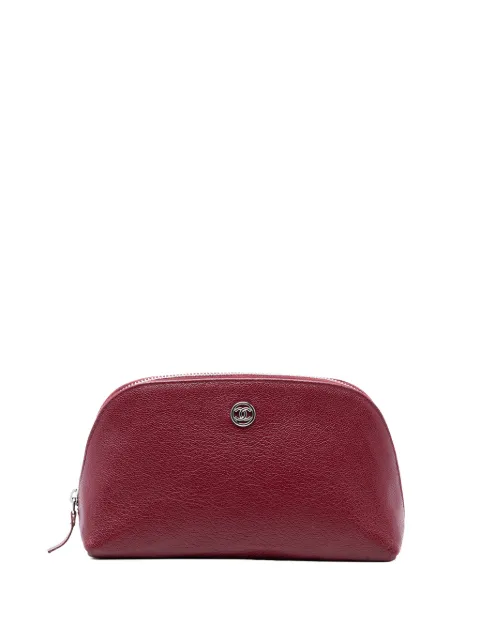 CHANEL Pre-Owned 2006-2008 CC Calfskin Cosmetic pouch Red VK8G4I09JRZ3KMQG