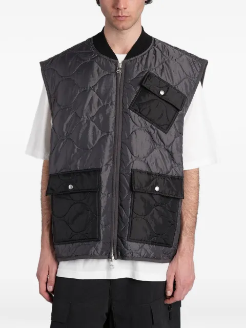 Peacemaker Oamc pocket-details quilted zip-up vest Grey PCM3OG01ANY001