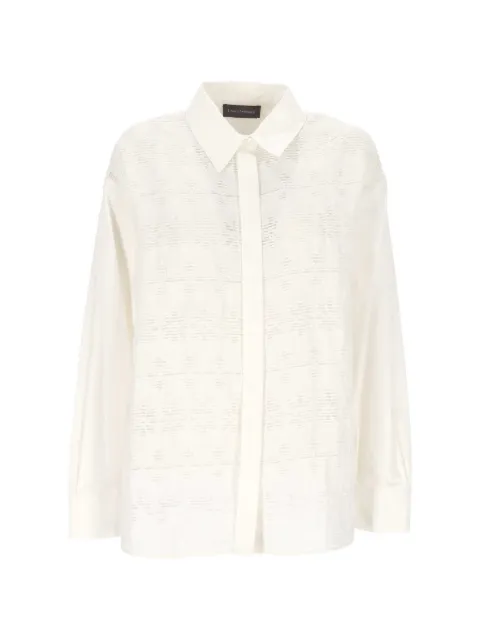 Lorena Antoniazzi fil-coupé long-sleeve shirt White E2638CA36A4222