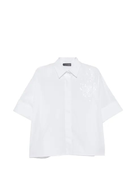 Lorena Antoniazzi sequin-embellished short-sleeve shirt White P2651CA26A4222R