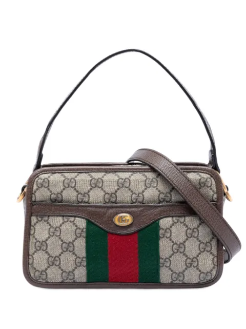 Gucci Pre-Owned 2016-2025 Small GG Supreme Web Ophidia Top Handle Bag satchel Neutrals Y4QR4MJYVL5LVW1E