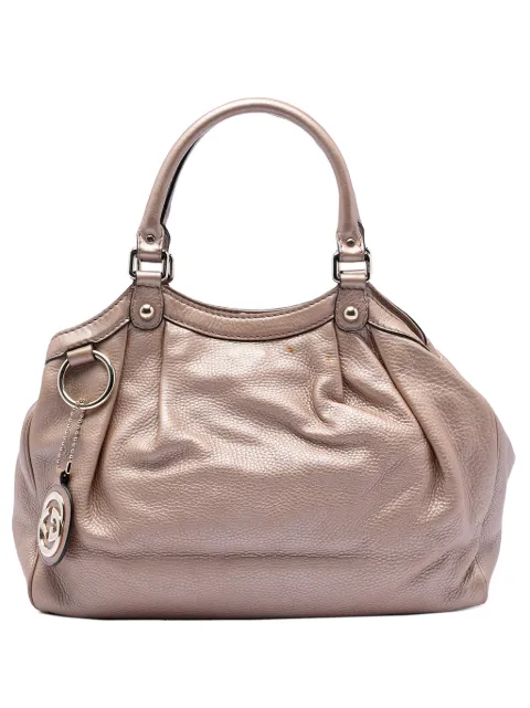 Gucci Pre-Owned 2016-2026 Medium Metallic Calfskin Sukey tote bag Pink DHB3HKVPA87W63Z5