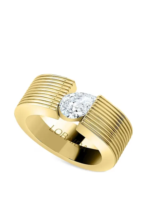 Loraida Orbit Pear diamond pinky ring Gold BCR95830