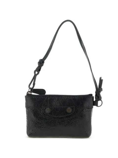 Balenciaga Le City studded leather clutch Black 8543482ABFY