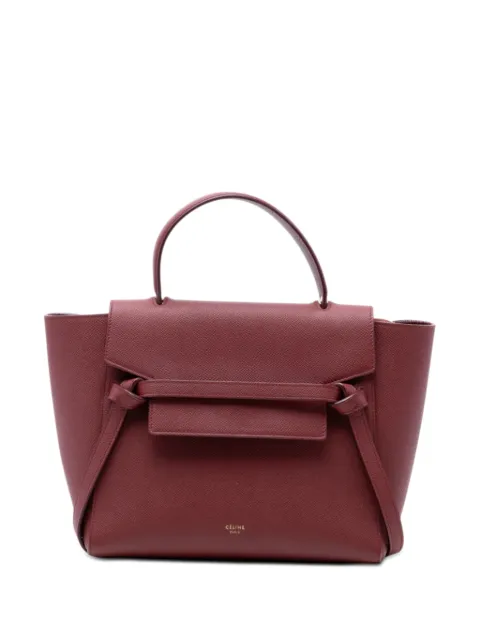 Celine Pre-Owned 2018 Micro Grained Calfskin Belt Bag satchel Red NVWQ1N27AWU8IEZA