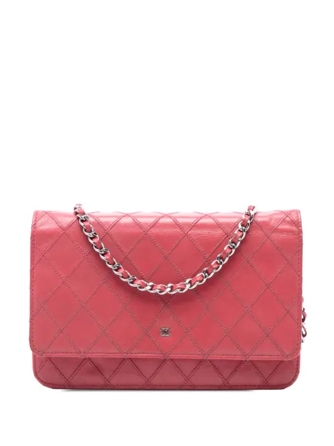 CHANEL Pre-Owned 2010-2011 CC Lambskin Wild Stitch Wallet on Chain crossbody bag Pink K0HMU8179F09UKMV