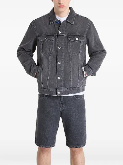Karl Lagerfeld Jeans regular-fit logo-patch denim jacket Grey A3M14062D42
