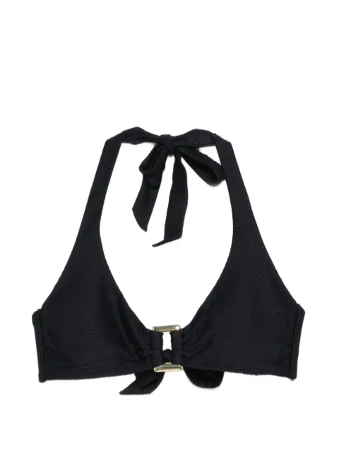 Heidi Klein textured halterneck bikini top Black COREHK06