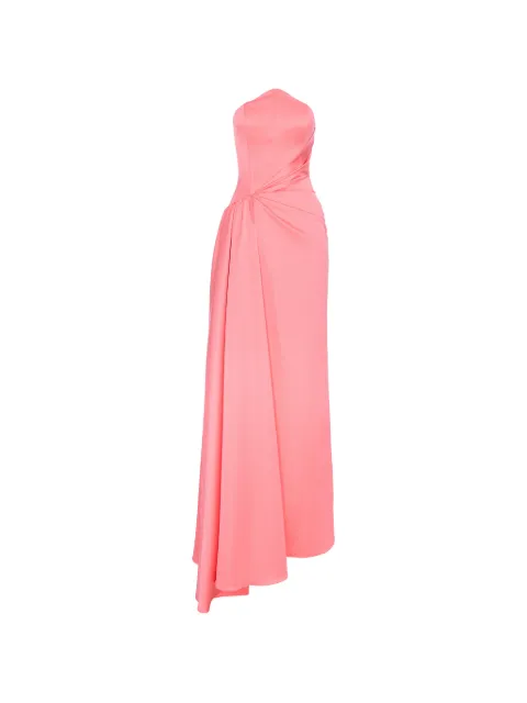 V:PM ATELIER Kira strapless draped-detailing maxi dress Pink KRAVPM