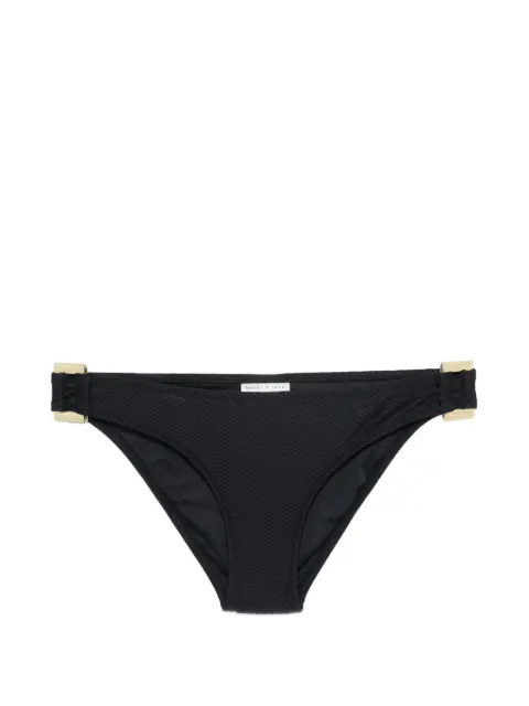 Heidi Klein textured gold-tone-hardware bikini bottoms Black COREHK17