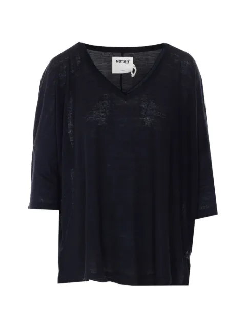 NOTSHY Emilie V-neck T-shirt Black NF8A000LIP000