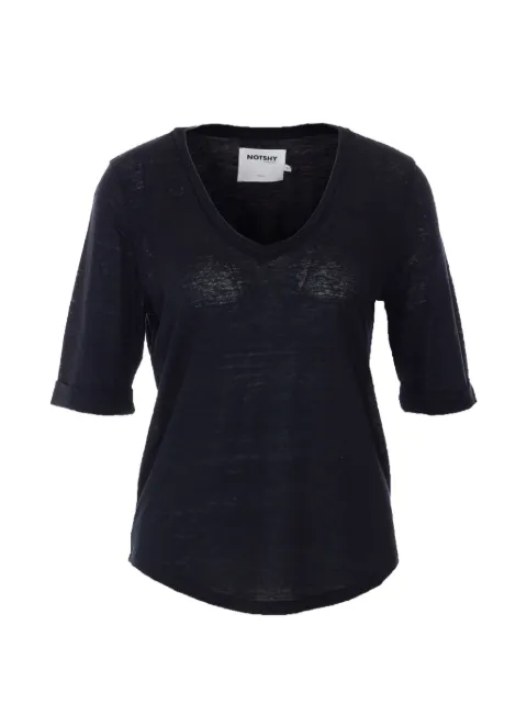 NOTSHY Romana V-neck T-shirt Black NF8A001LIP000