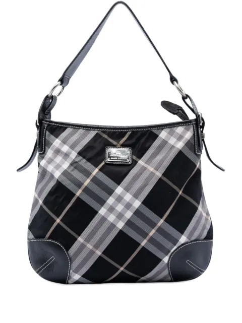 Burberry Pre-Owned 2000-2017 Supernova Check Canvas hobo bag Black DERM8PAI4C8G2EJ5
