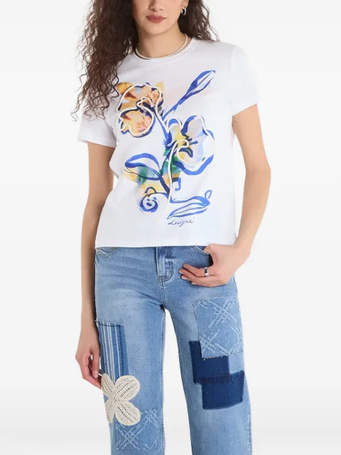Desigual floral-print T-shirt White 26SWTK381000