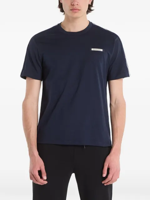 Ea7 Emporio Armani logo-patch tape-detail T-shirt Blue 7M001476AF10375UB102