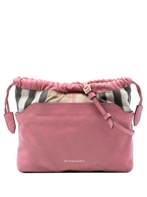 Burberry Pre-Owned 2000-2017 House Check Canvas and Calfskin Little Crush crossbody bag Pink 6JPQH6UQGYL0GIWP