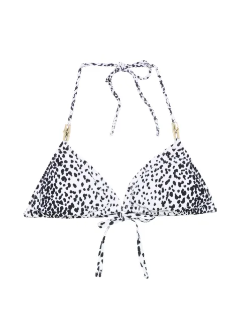 Heidi Klein animal-print halterneck bikini top White 26RSIC02