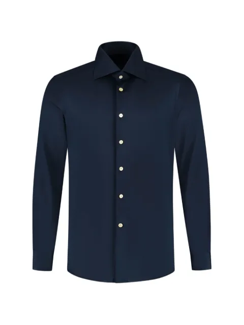 Kiton spread-collar button-up shirt Blue 200UCCH0966511000