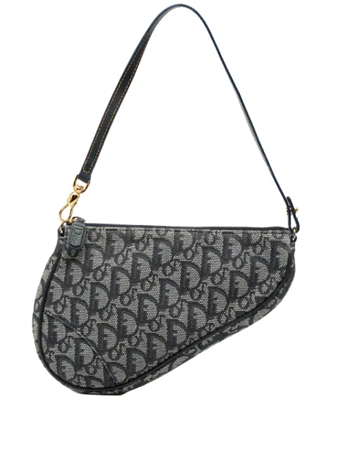 Christian Dior Pre-Owned 2006 Mini Diorissimo Canvas Saddle Pochette shoulder bag Blue IZMXTZXTM3UIL4HX