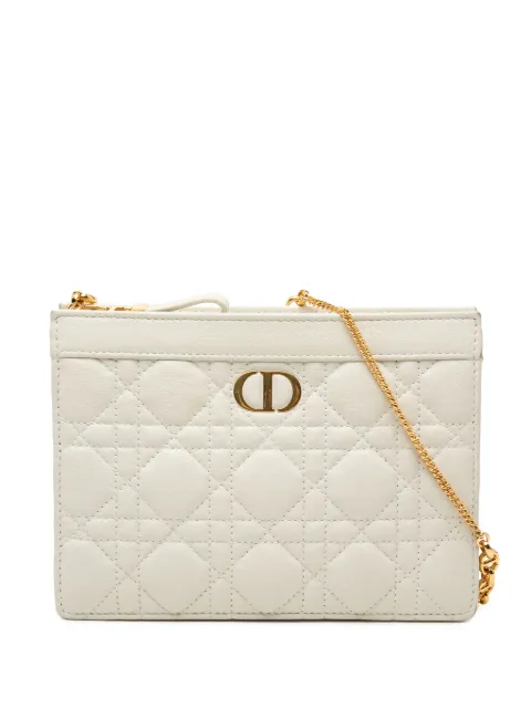 Christian Dior Pre-Owned 2021 Supple Cannage Calfskin Caro Every Dior Pouch crossbody bag White 2BV5ADHGNK87AJR9