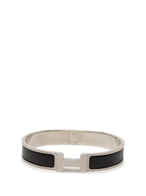 Hermès Pre-Owned 2000-2025 Narrow Enamel Clic H Bracelet PM costume bracelet Black KIH62HW1W72E5FC4