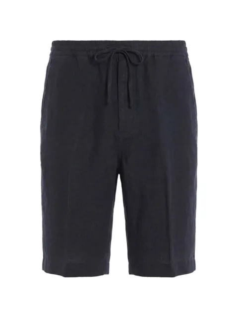 120% Lino drawstring linen shorts Blue 33ALIM29CM0000253