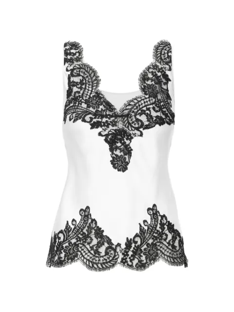 IL VOLO lace-trim top White GIACAMISOLE