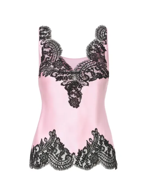 IL VOLO lace-trim top Pink GIACAMISOLE