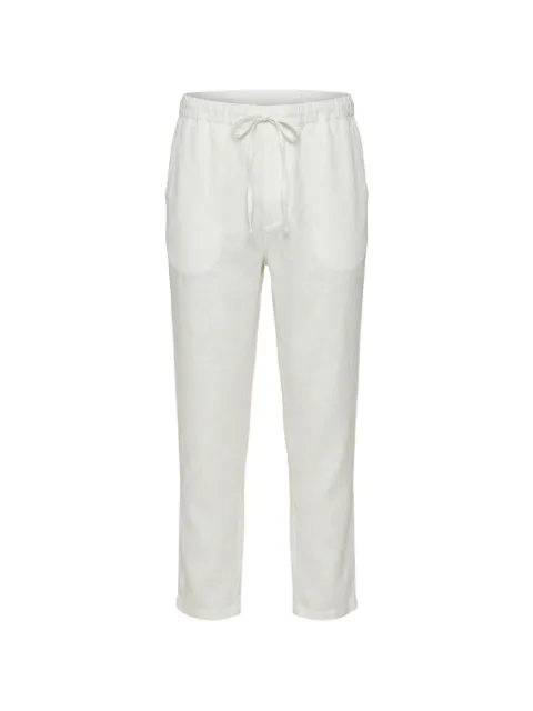 120% Lino drawstring-waistband linen trousers White 33ALIM29CK0000253