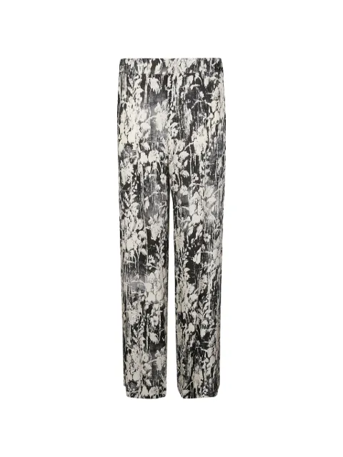 PT Torino floral-print wide-leg trousers Black CDVSLRZ00STDER21
