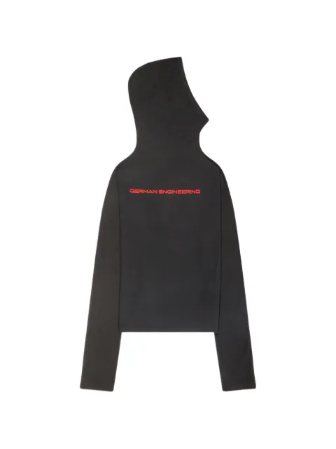 PROTOTYPES German Engineering twisted hoodie Black PROMHDS0002