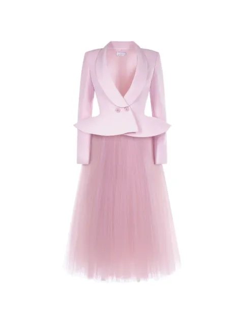 ARAFTU peplum tulle-skirt dress Pink COJK01D0326MIDI